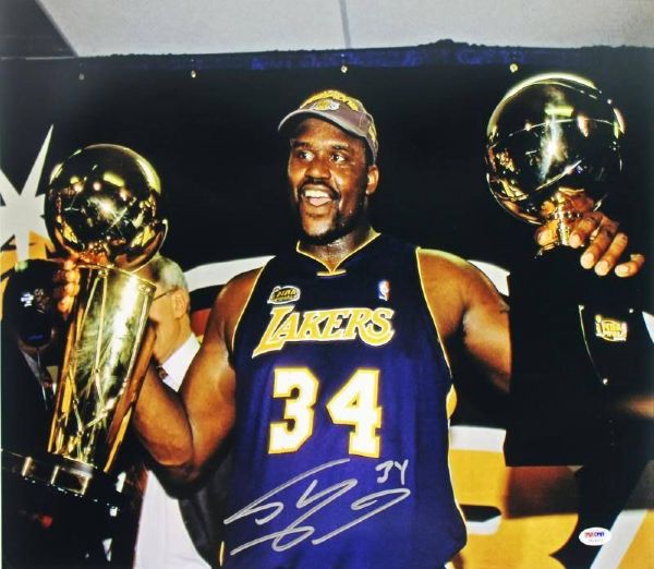 Shaquille ONeal Signed 16" x 20" Lakers Photo (PSA/DNA)