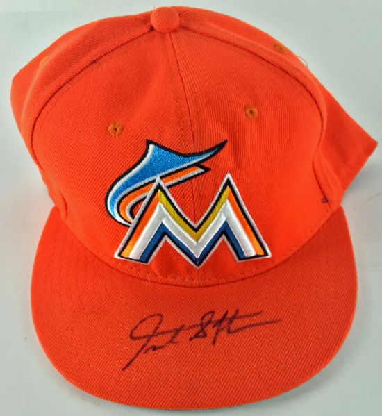 Giancarlo Stanton Signed Miami Marlins Baseball Cap (PSA/JSA Guaranteed)