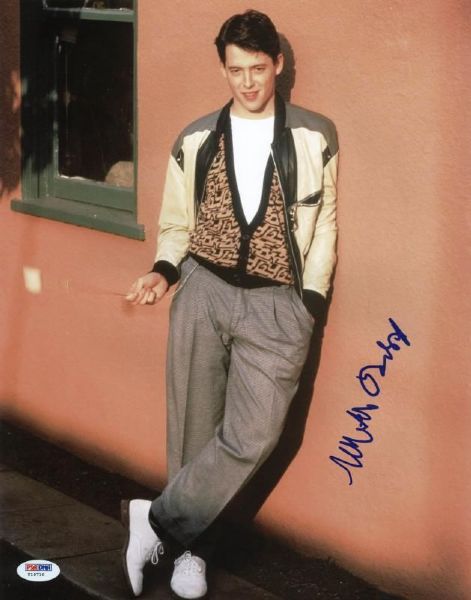 Matthew Broderick Signed 11" x 14" Color Photo from "Ferris Buellers Day Off" (PSA/DNA)