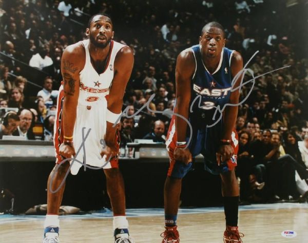 Kobe Bryant & Dwayne Wade Signed 16"x20" Photo (PSA/DNA)