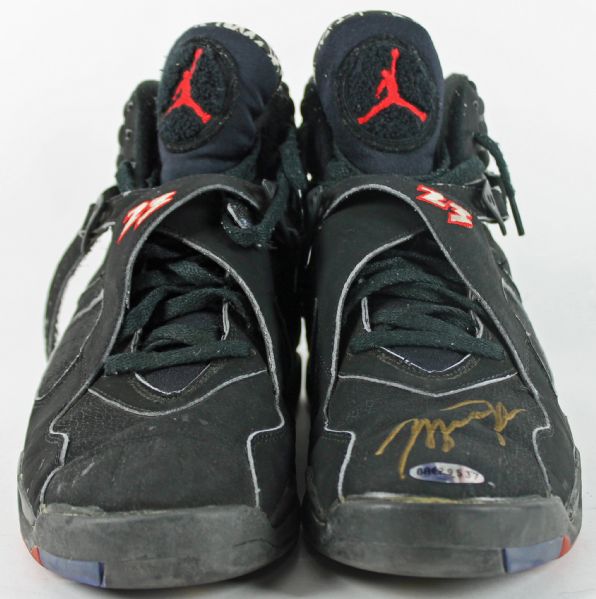 1993 Michael Jordan Game Worn Nike Air Jordan 8 Basketball Sneakers - Worn During NBA Playoffs! (UDA)