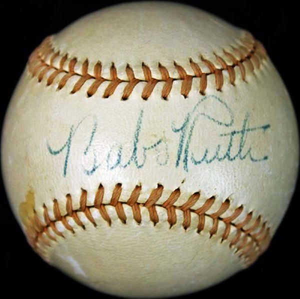 Babe Ruth Excellent Single-Signed ONL (Frick) Baseball (PSA/DNA & JSA)