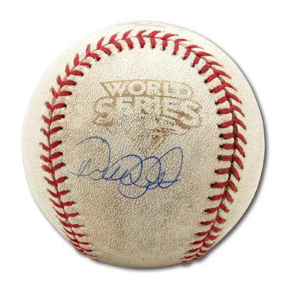 Jeters Last Ring: Derek Jeter Signed 2009 World Series Game Used Baseball (MLB & Steiner Sports)