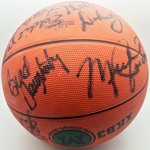 1983/84 University of North Carolina Tar Heels Team Signed Basketball w/ Jordan & Dean Smith! (JSA)