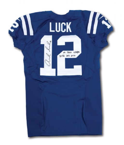 Andrew Luck 2014 Signed & Gamed Used Indianapolis Colts Jersey (Panini)