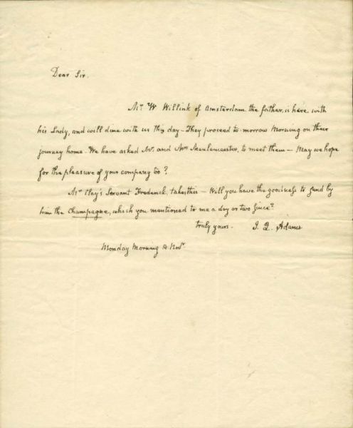 John Quincy Adams Handwritten and Signed Letter from 1813 (PSA/DNA)