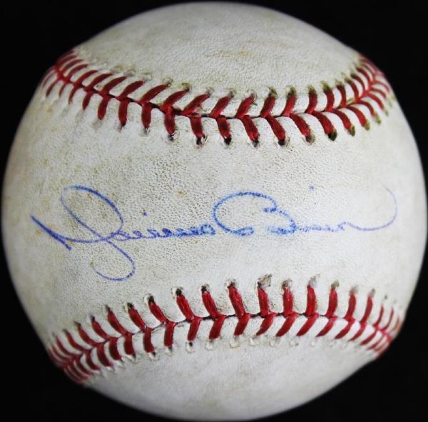 Mariano Rivera 2013 Game Used & Signed OML Baseball (Steiner)