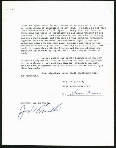 Joe Namath Rare "Joseph Namath" Signed 2-Page 1967 Contract (PSA/DNA)