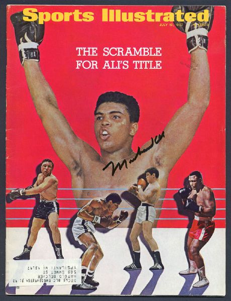 Muhammad Ali Signed July 1967 Sports Illustrated Magazine - PSA/DNA Graded GEM MINT 10!