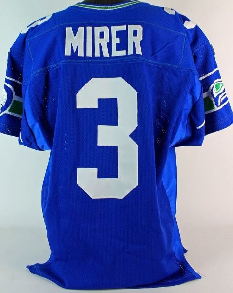 Rick Mirer Game Used 1995-96 Wilson Seahawks Home Jersey (MEARS)