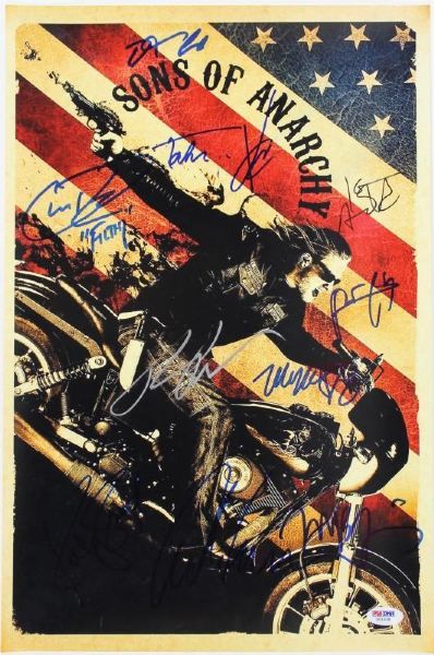 "Sons of Anarchy" Cast Signed 11" x 14" Color Photo (11 Sigs)