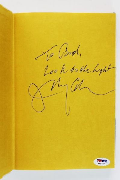 Johnny Cash Signed 1st Edition Novel: "Man in White" (PSA/DNA)
