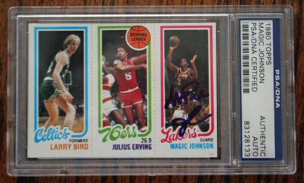 1980-81 Topps Complete Set with Magic Signed Rookie Card (PSA/DNA)
