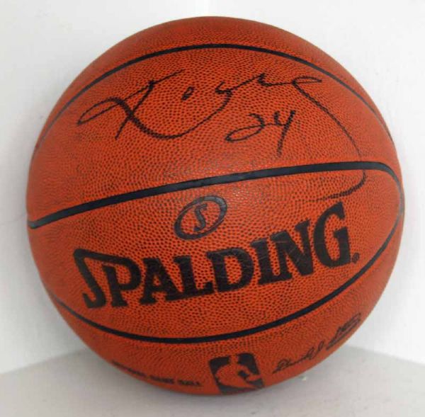 Kobe Bryant Game Used & Signed Spalding NBA Basketball (PSA/DNA)