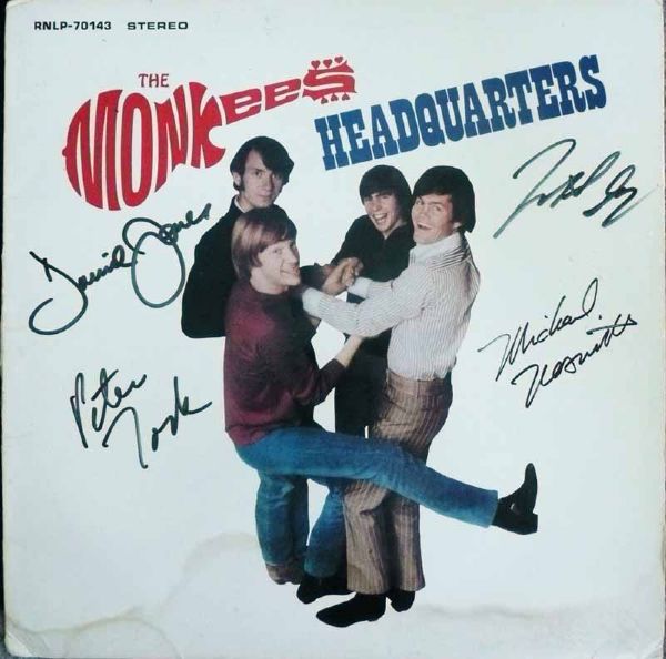The Monkees Group Signed "Headquarters" Album (4 Signatures)(PSA/JSA Guaranteed)