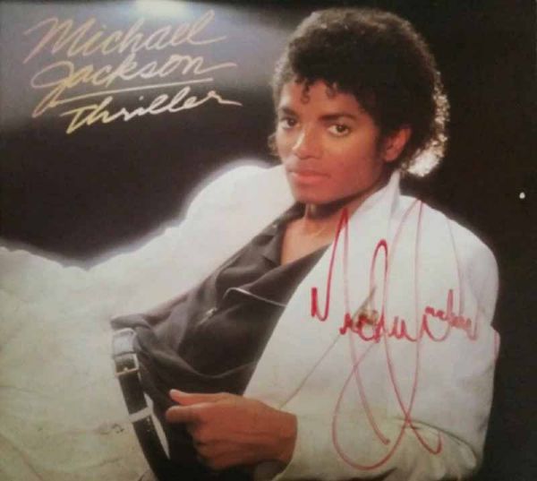 Michael Jackson Early Signed "Thriller" Album Cover (PSA/JSA Guaranteed)
