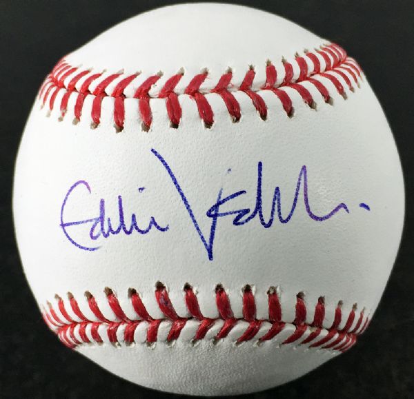 Pearl Jam: Eddie Vedder Signed OML Baseball with Superb Autograph! (PSA/DNA)