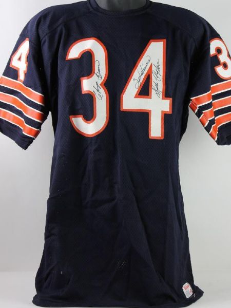 C. 1977 Walter Payton Game Used, Signed & Inscribed Chicago Bears Jersey (PSA/DNA & Grey Flannel)
