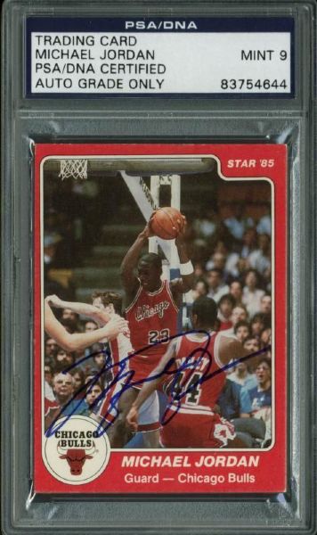 Michael Jordan ULTRA RARE Signed 1985 Star Rookie Card #101 - PSA/DNA Graded MINT 9 (PSA/DNA & UDA)