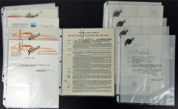 San Francisco Giants Rare 1960s Document Archive w/Terrific Salary Negotiation Letters from Perry, McCovey, Marichal, etc. (JSA)