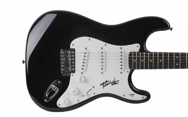 Rolling Stones: Keith Richards Superb Signed Fender Squier Strat Guitar - PSA/DNA Graded GEM MINT 10!