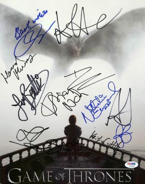 "Game of Thrones" Cast Signed 11" x 14" Color Promotional Photo w/ 12 Signatures (PSA/DNA)