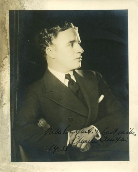 Charlie Chaplin Signed 8" x 10" Portrait Photograph (PSA/DNA)