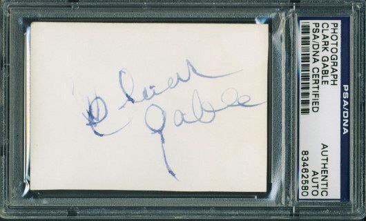 Clark Gable Signed 2.5" x 3.5" Candid Photograph (PSA/DNA Encapsulated)