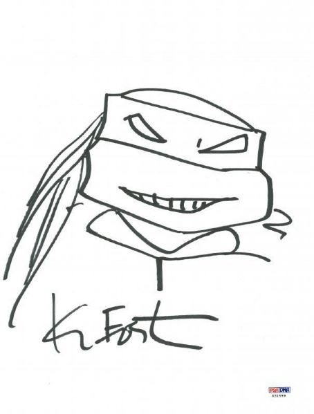 Teenage Mutant Ninja Turtles: Kevin Eastman Signed & Hand Drawn 9" x 12" Sketch (PSA/DNA)
