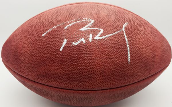 Tom Brady Signed Official NFL The Duke Military Game-Ready Football (Tri Star)