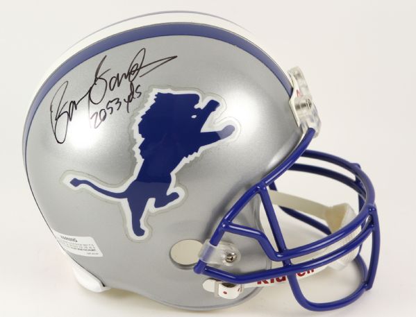 Barry Sanders Signed PRO LINE Detroit Lions Helmet w/ Rare "2053 Yards" Inscription (PSA/DNA)