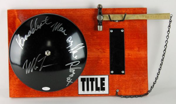 Mike Tyson Signed Full Size Metal Title Ring Bell (JSA)