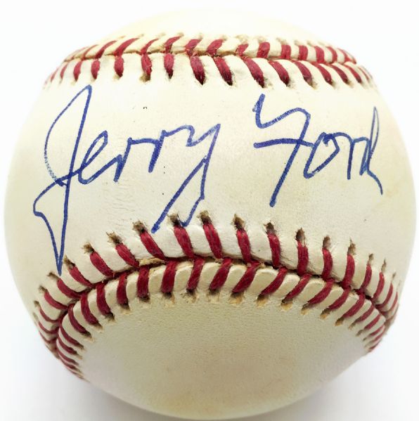 President Gerald Ford Signed OAL Baseball w/ Rare "Jerry Ford" Autograph (JSA)