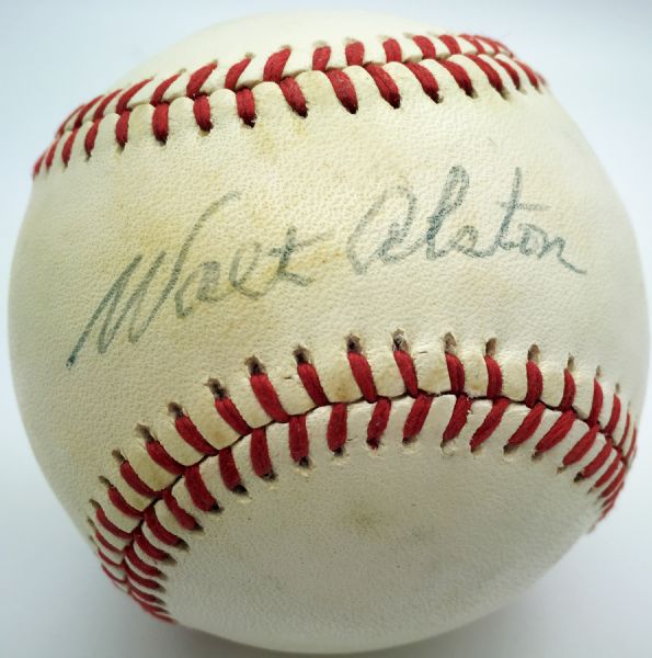 Walt Alston Rare Single Signed ONL Baseball (JSA)
