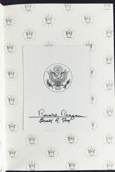 Ronald Reagan & Gerald Ford Rare Dual Signed "An American Life" Limited Edition Easton Press Leather Bound Pressing (PSA/DNA)