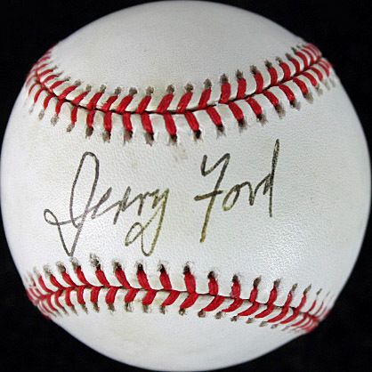 President Gerald Ford Signed OAL Baseball w/ Rare "Jerry Ford" Autograph (PSA/DNA)