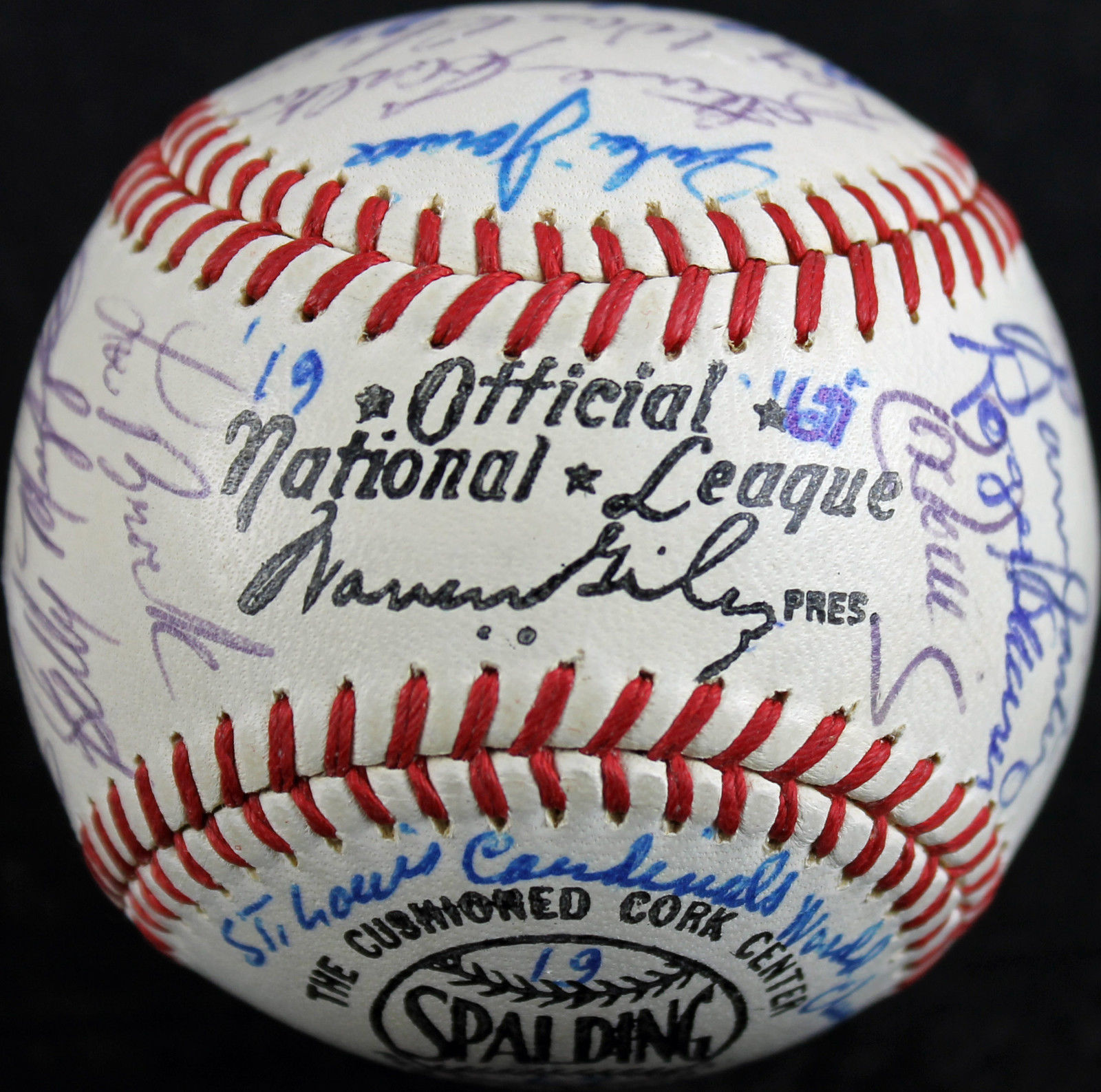 Lot Detail - World Series Champion 1967 St. Louis Cardinals Team Signed ONL Baseball w/ 27 ...