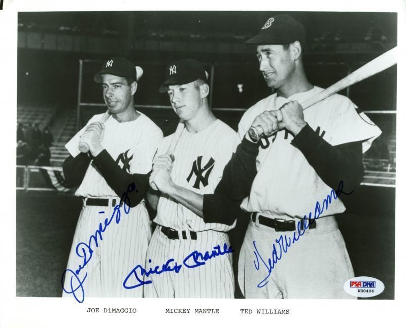 mickey mantle joe dimaggio starting lineup