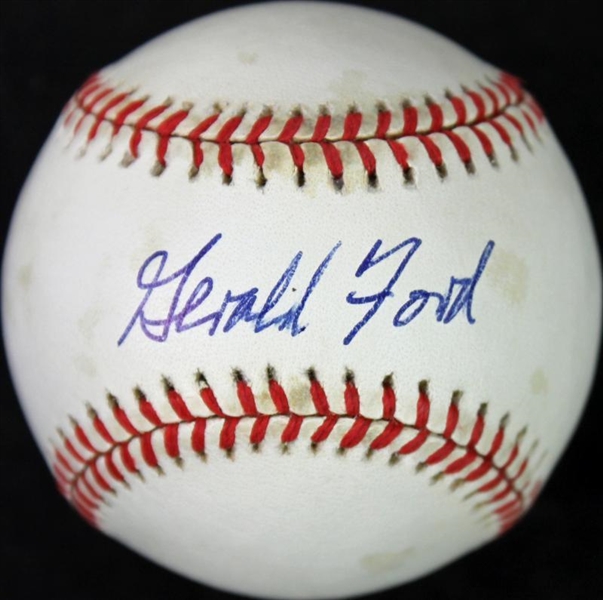 Gerald ford signed baseball #4