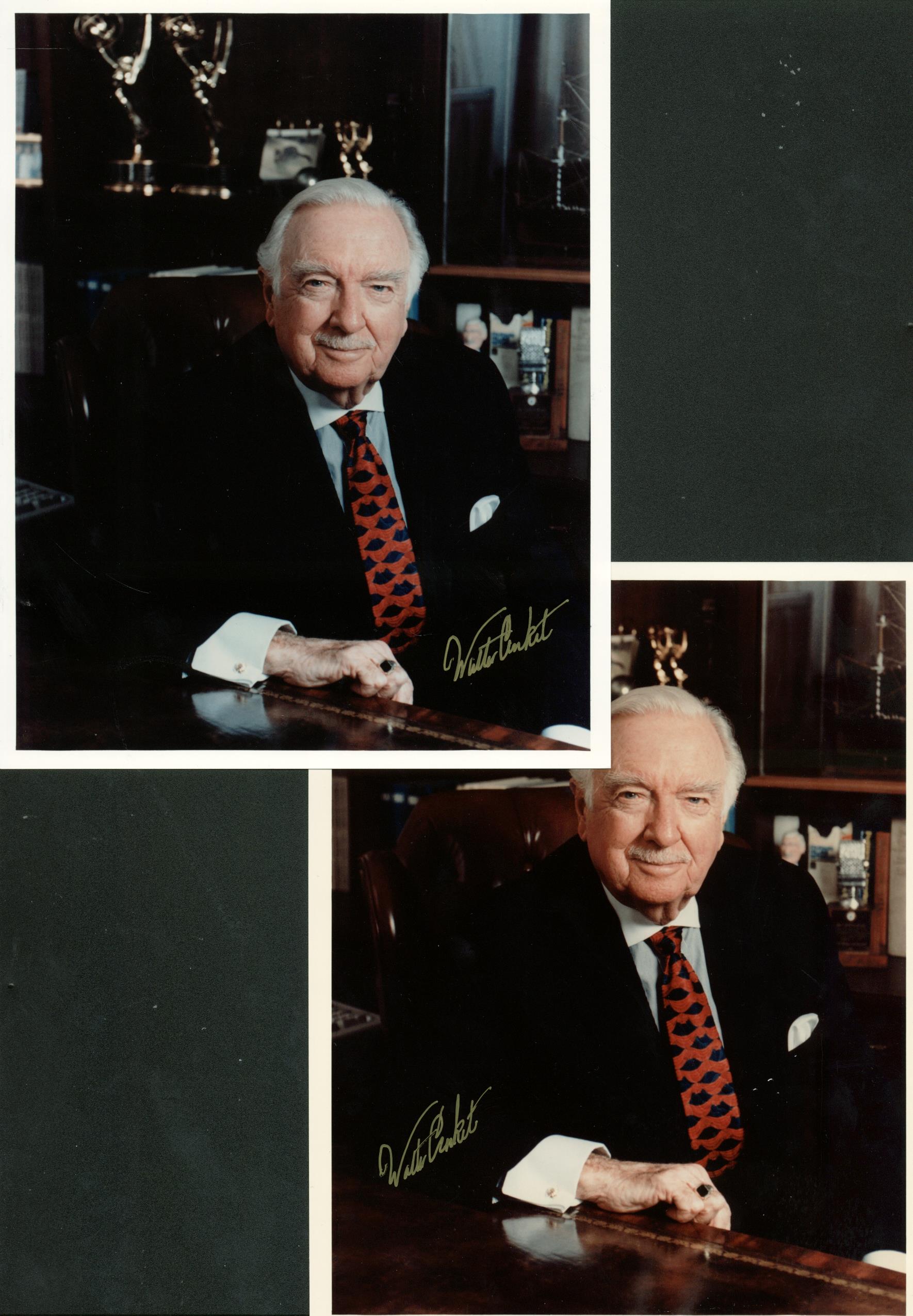 Lot Detail - Lot of Three (3) Walter Cronkite Signed 8