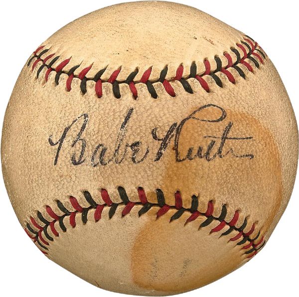 Babe Ruth Phenomenal Single Signed ONL Baseball - PSA/DNA Graded NM 7 Autograph! (PSA/DNA & JSA)