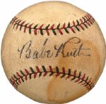 Babe Ruth Phenomenal Single Signed ONL Baseball - PSA/DNA Graded NM 7 Autograph! (PSA/DNA & JSA)