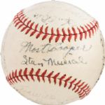 1944 W.S. Champions St. Louis Cardinals Team-Signed ONL (Frick) Baseball w/ 21 Sigs (PSA/DNA LOA)