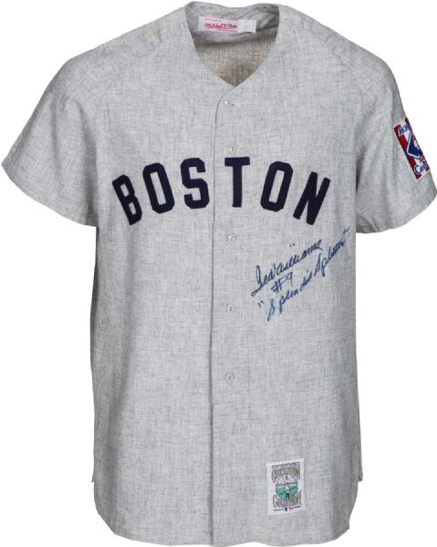 Ted Williams Signed Cooperstown Collection Red Sox Jersey w/ Rare "Splendid Splinter" Inscription! (PSA/DNA)