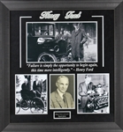 Henry Ford Signed 7" x 9.25" B&W Portrait Photograph in Custom Framed Display - PSA/DNA Graded MINT 9