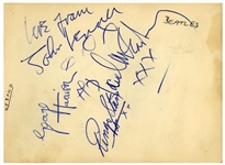 The Beatles Near-Mint c. 1963 Group Signed 5" x 3" Album Page, Fresh To The Hobby w/ Letter From Original Recipient! (PSA/JSA Guaranteed)