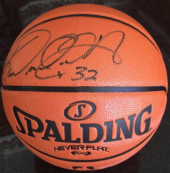 Karl Malone Signed Spalding NBA Basketball (PSA/JSA Guaranteed)