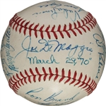 Baseball Legends Multi-Signed ONL Baseball w/ Clemente, DiMaggio, Banks & Others (PSA/DNA)