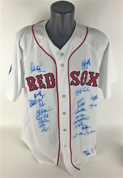 2004 Boston Red Sox Team-Signed World Series Jersey (MLB & Steiner)