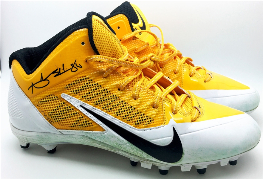 Steelers: Antonio Brown Game Used & Signed 2014 Nike Cleats (PSA/DNA)